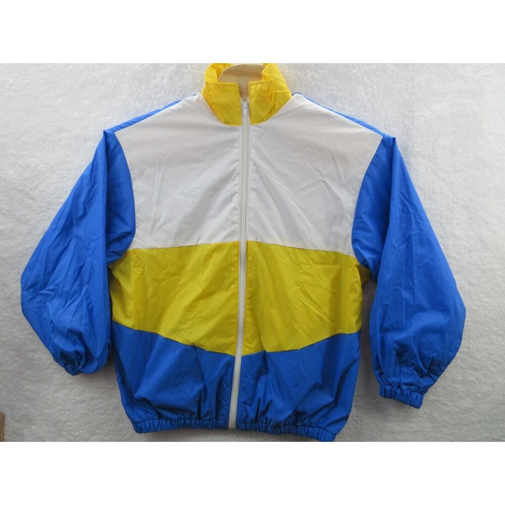NWT Vintage Y2K 90s BLAZER Brand Colorblock Jacket Windbreaker Made USA Sz Large